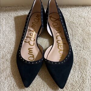 Sam Edelman Black Suede Studded Roni d’Orsay size 9